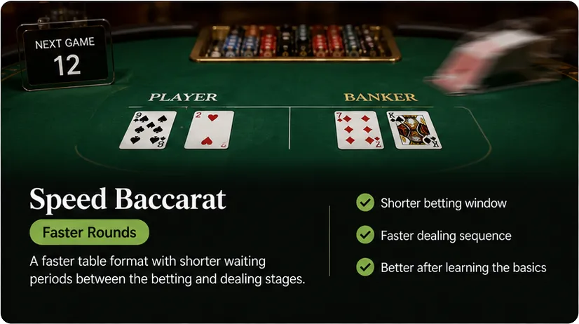 Speed Baccarat table