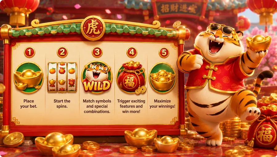 Fortune Tiger game controls and playing interface