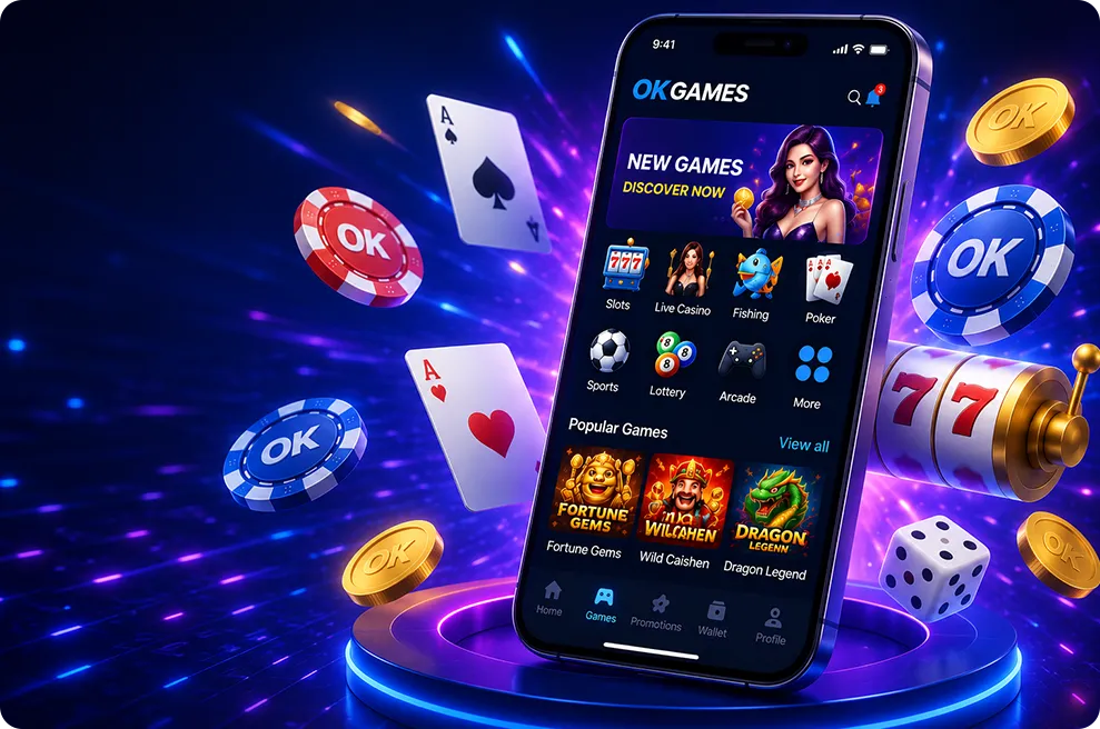 OKGames mobile gaming illustration